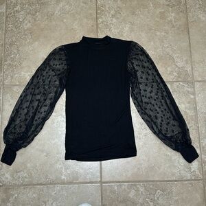 Women’s Sheer Puff Sleeve shirt - size S
